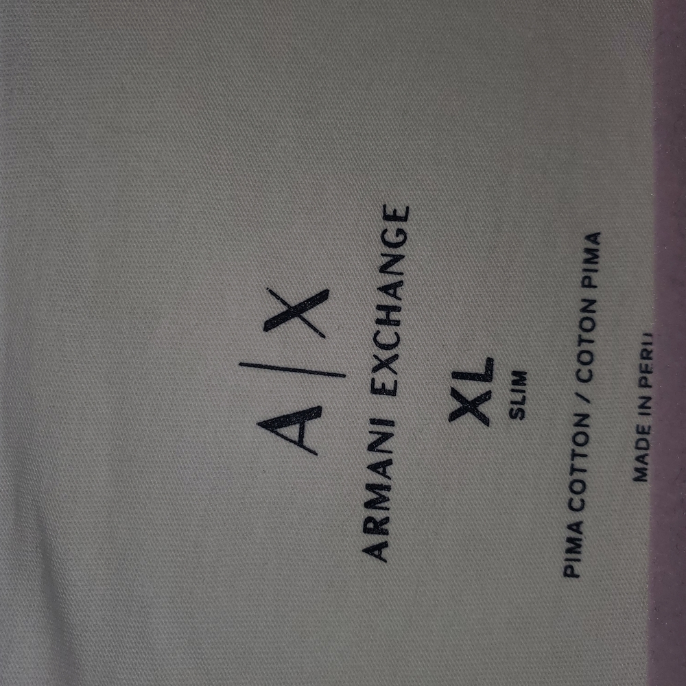 Armani Exchange White Short Sleeve Tee Slim fit - Picture 2 of 5